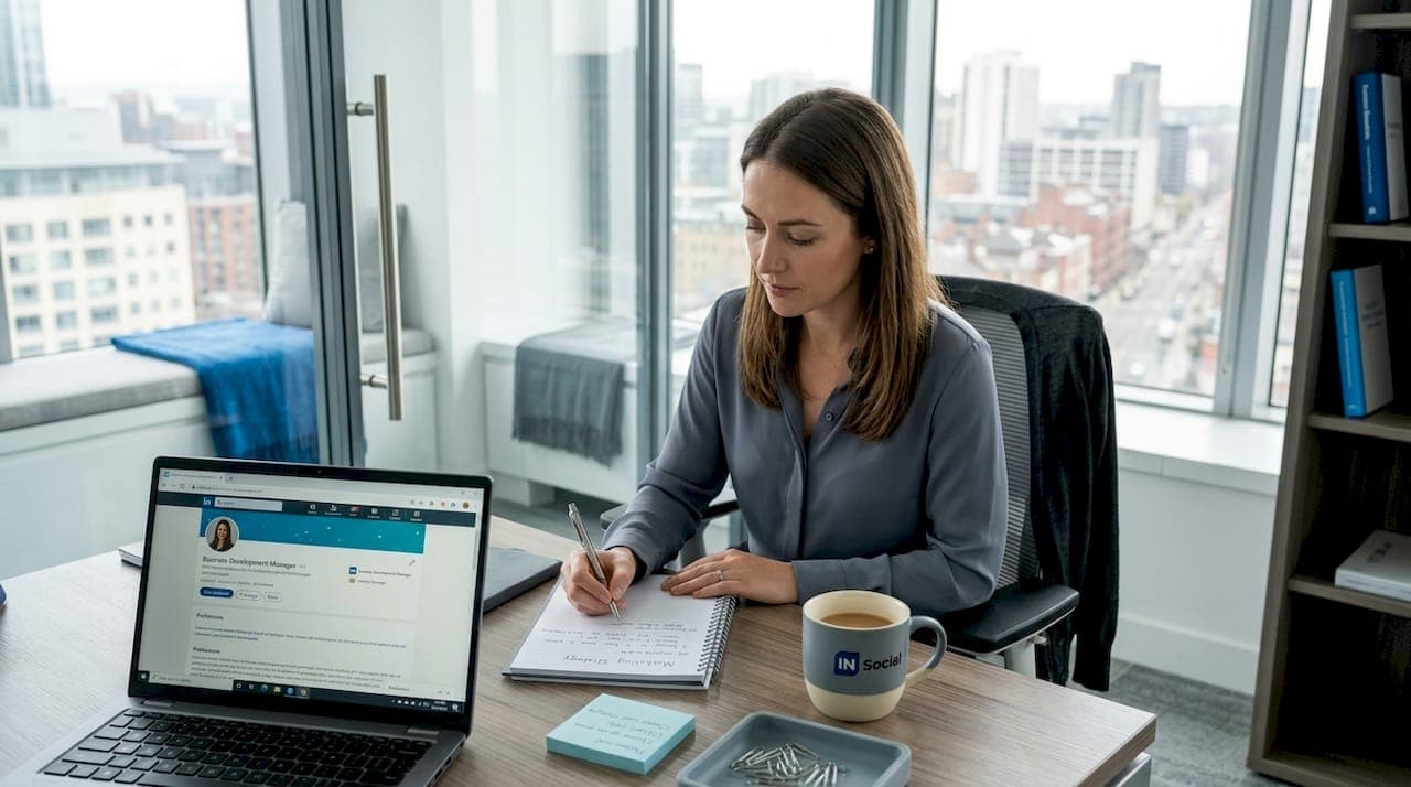 Step-by-step workflow for LinkedIn content creation